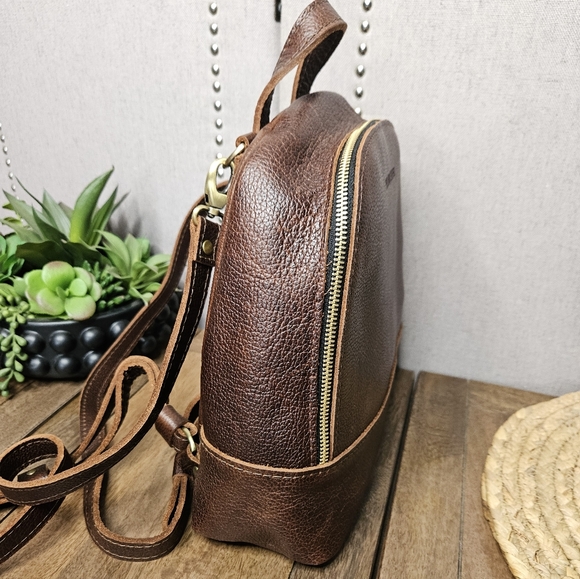 Portland Leather Goods Rue Convertible Backpack Coldbrew main image 9